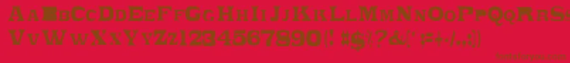 PonchoviaRegular Font – Brown Fonts on Red Background
