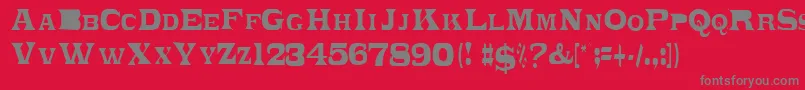 PonchoviaRegular-Schriftart – Graue Schriften auf rotem Hintergrund