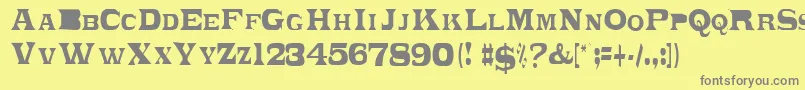 PonchoviaRegular Font – Gray Fonts on Yellow Background