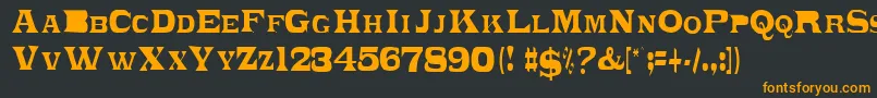 PonchoviaRegular Font – Orange Fonts on Black Background