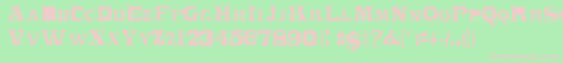 PonchoviaRegular Font – Pink Fonts on Green Background