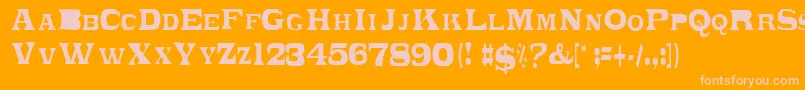 PonchoviaRegular Font – Pink Fonts on Orange Background