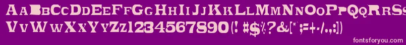 PonchoviaRegular Font – Pink Fonts on Purple Background