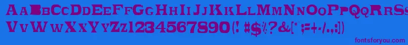 PonchoviaRegular Font – Purple Fonts on Blue Background