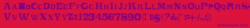 PonchoviaRegular Font – Purple Fonts on Red Background