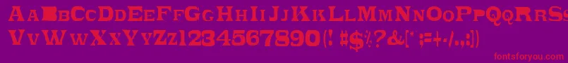 Police PonchoviaRegular – polices rouges sur fond violet