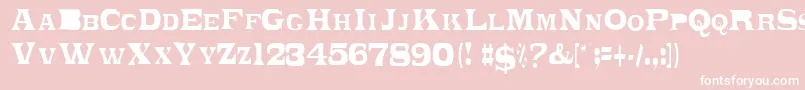 PonchoviaRegular Font – White Fonts on Pink Background