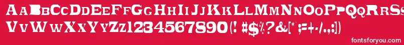 PonchoviaRegular Font – White Fonts on Red Background
