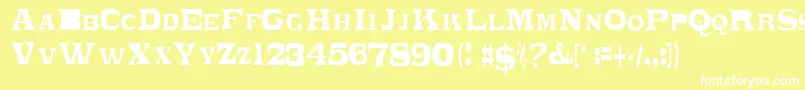 PonchoviaRegular Font – White Fonts on Yellow Background