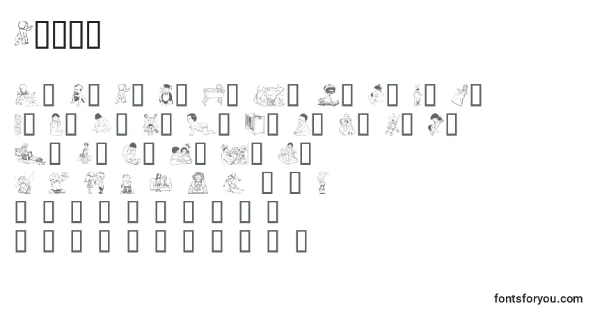 A fonte Chyld – alfabeto, números, caracteres especiais