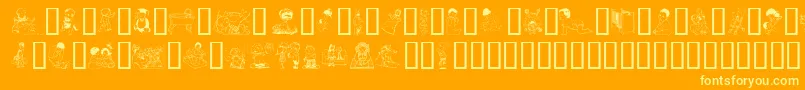 fuente Chyld – Fuentes Amarillas Sobre Fondo Naranja