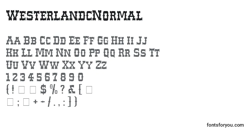 Schriftart WesterlandcNormal – Alphabet, Zahlen, spezielle Symbole