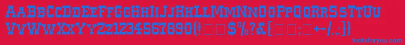 WesterlandcNormal Font – Blue Fonts on Red Background