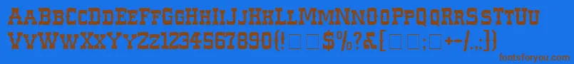 WesterlandcNormal Font – Brown Fonts on Blue Background