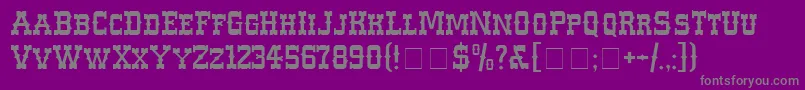 WesterlandcNormal-fontti – harmaat kirjasimet violetilla taustalla