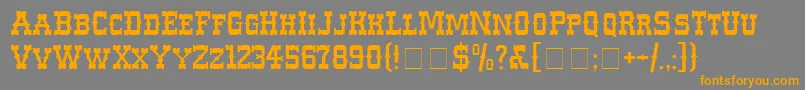 WesterlandcNormal Font – Orange Fonts on Gray Background