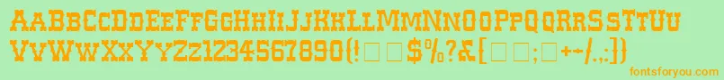 Police WesterlandcNormal – polices orange sur fond vert