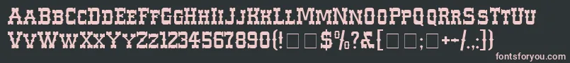 Czcionka WesterlandcNormal – różowe czcionki na czarnym tle