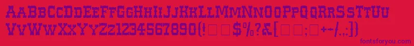 WesterlandcNormal-Schriftart – Violette Schriften auf rotem Hintergrund