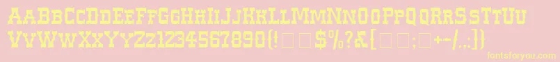 WesterlandcNormal Font – Yellow Fonts on Pink Background