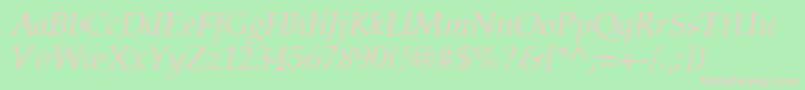 Latinopal4Italicsh Font – Pink Fonts on Green Background