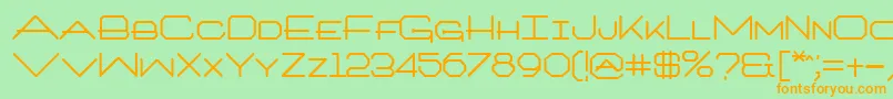 ArtlookinBold Font – Orange Fonts on Green Background