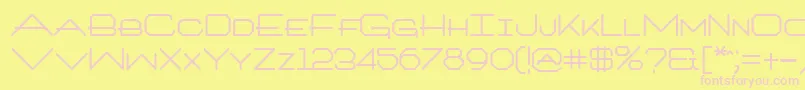ArtlookinBold-fontti – vaaleanpunaiset fontit keltaisella taustalla