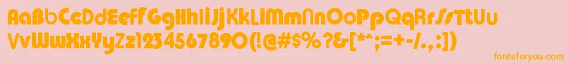 GordRegular Font – Orange Fonts on Pink Background