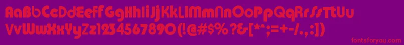 GordRegular Font – Red Fonts on Purple Background