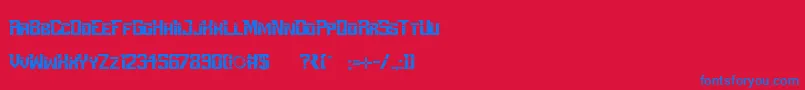 PerfectDarkZero Font – Blue Fonts on Red Background
