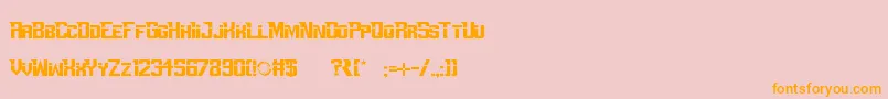 PerfectDarkZero Font – Orange Fonts on Pink Background