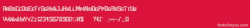 フォントPerfectDarkZero – 赤い背景にピンクのフォント