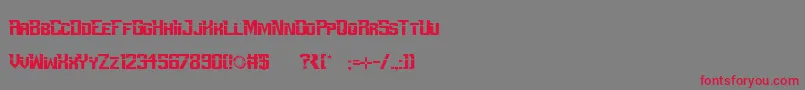 PerfectDarkZero Font – Red Fonts on Gray Background