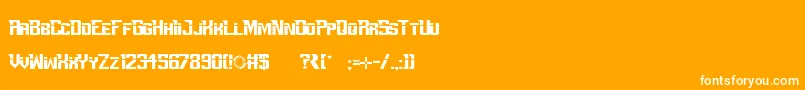 フォントPerfectDarkZero – オレンジの背景に白い文字