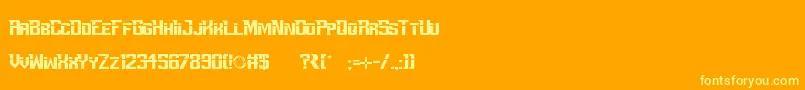 Lisätietoja PerfectDarkZero-fontista PerfectDarkZero-fontti – keltaiset fontit oranssilla taustalla