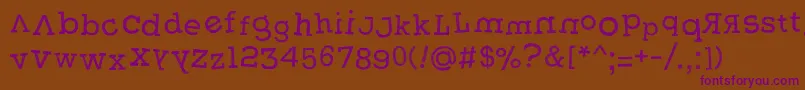 Шрифт Weasterne – фиолетовые шрифты на коричневом фоне