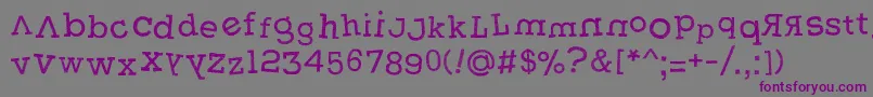 フォントWeasterne – 紫色のフォント、灰色の背景