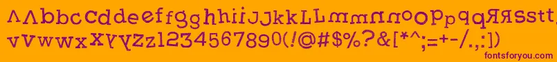 Weasterne Font – Purple Fonts on Orange Background