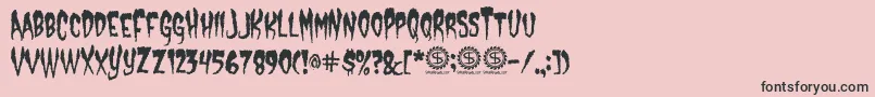 CastleDracustein Font – Black Fonts on Pink Background