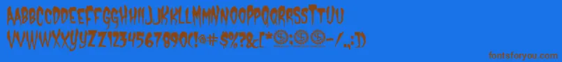 CastleDracustein Font – Brown Fonts on Blue Background