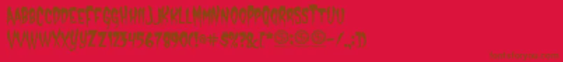 CastleDracustein Font – Brown Fonts on Red Background