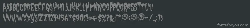 CastleDracustein Font – Gray Fonts on Black Background