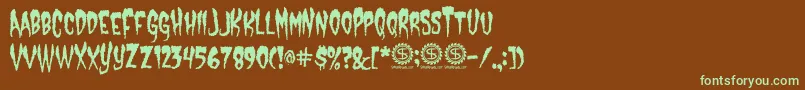 CastleDracustein Font – Green Fonts on Brown Background