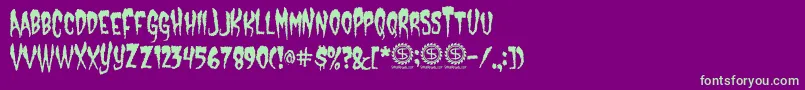 CastleDracustein Font – Green Fonts on Purple Background