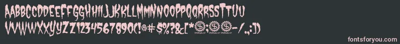 CastleDracustein Font – Pink Fonts on Black Background