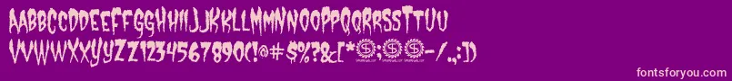 CastleDracustein Font – Pink Fonts on Purple Background
