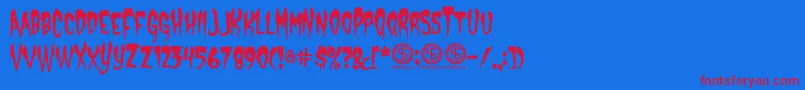 CastleDracustein Font – Red Fonts on Blue Background