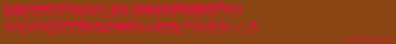 CastleDracustein Font – Red Fonts on Brown Background