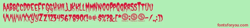 fuente CastleDracustein – Fuentes Rojas Sobre Fondo Verde
