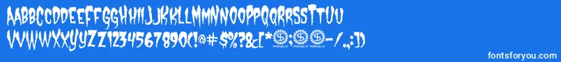 CastleDracustein Font – White Fonts on Blue Background